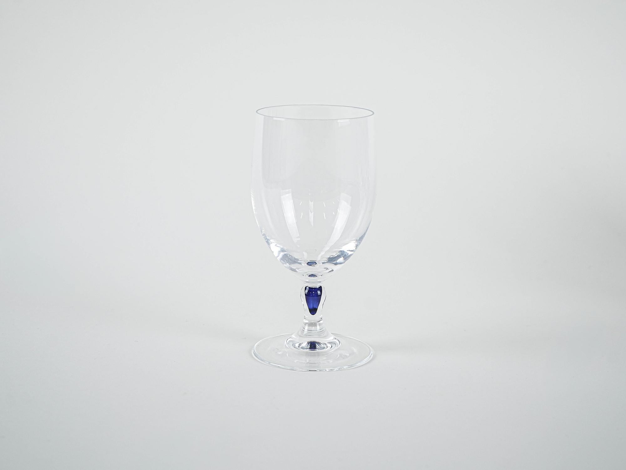 Set Venise Saphir Glasses 1970s Cristal d'Arques 9