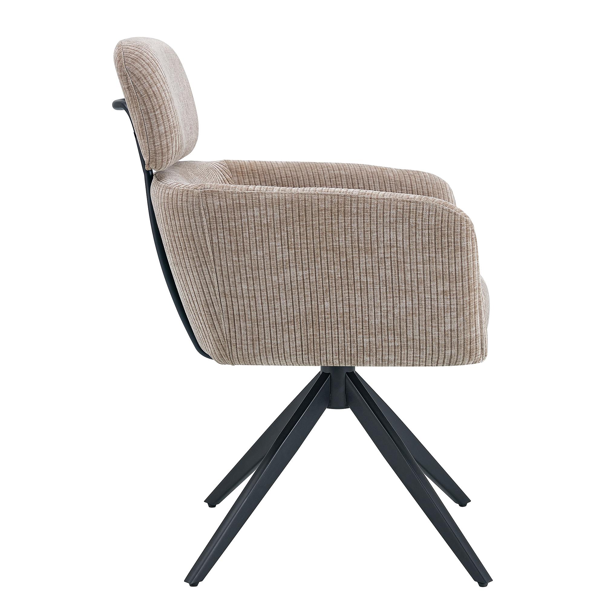 Drehbarer Armlehnenstuhl KELVO 2er-Set Beige 3