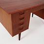 Vintage Desk Teak Wood Brown 1970s 11