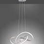 LED-Pendelleuchte 1-flammig Glas Metall Silber 0