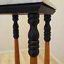 Vintage Plant Stand Wood Stone Multicolored 1970s 10