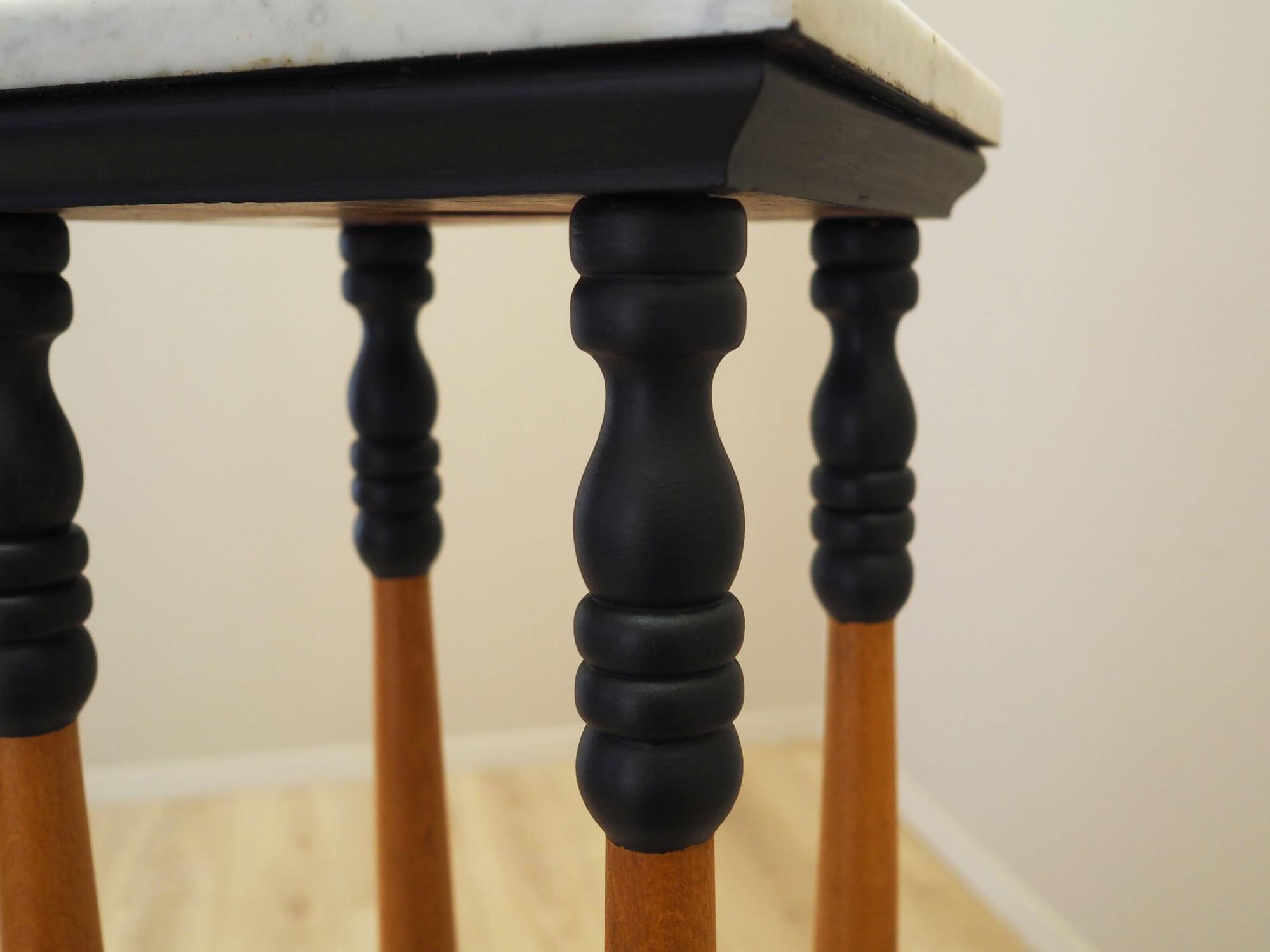 Vintage Plant Stand Wood Stone Multicolored 1970s 10
