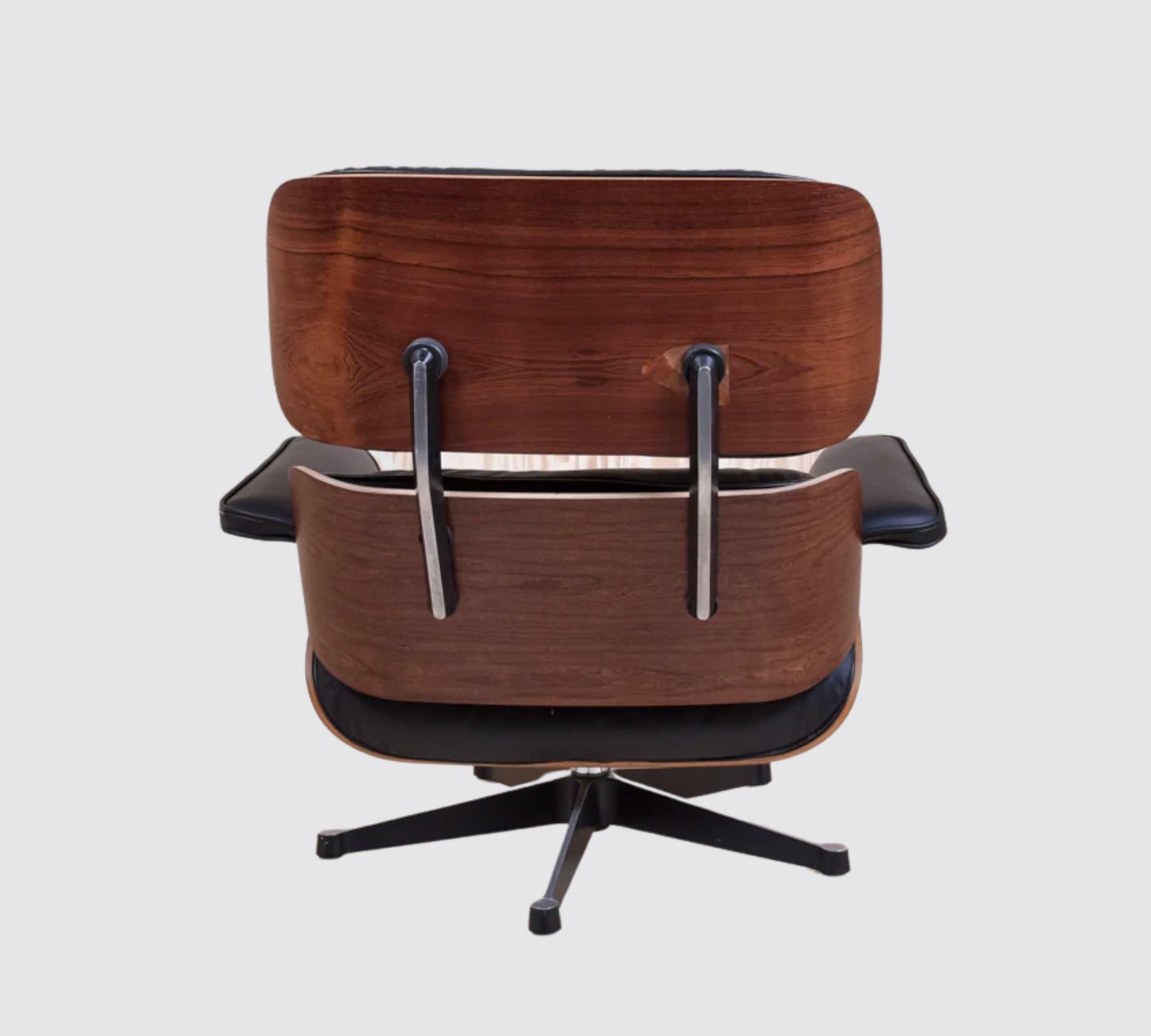 Eames Lounge Chair mit Ottoman Schwarz 4