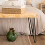 Nuru Nachttisch Holz Metall Kiefer 1