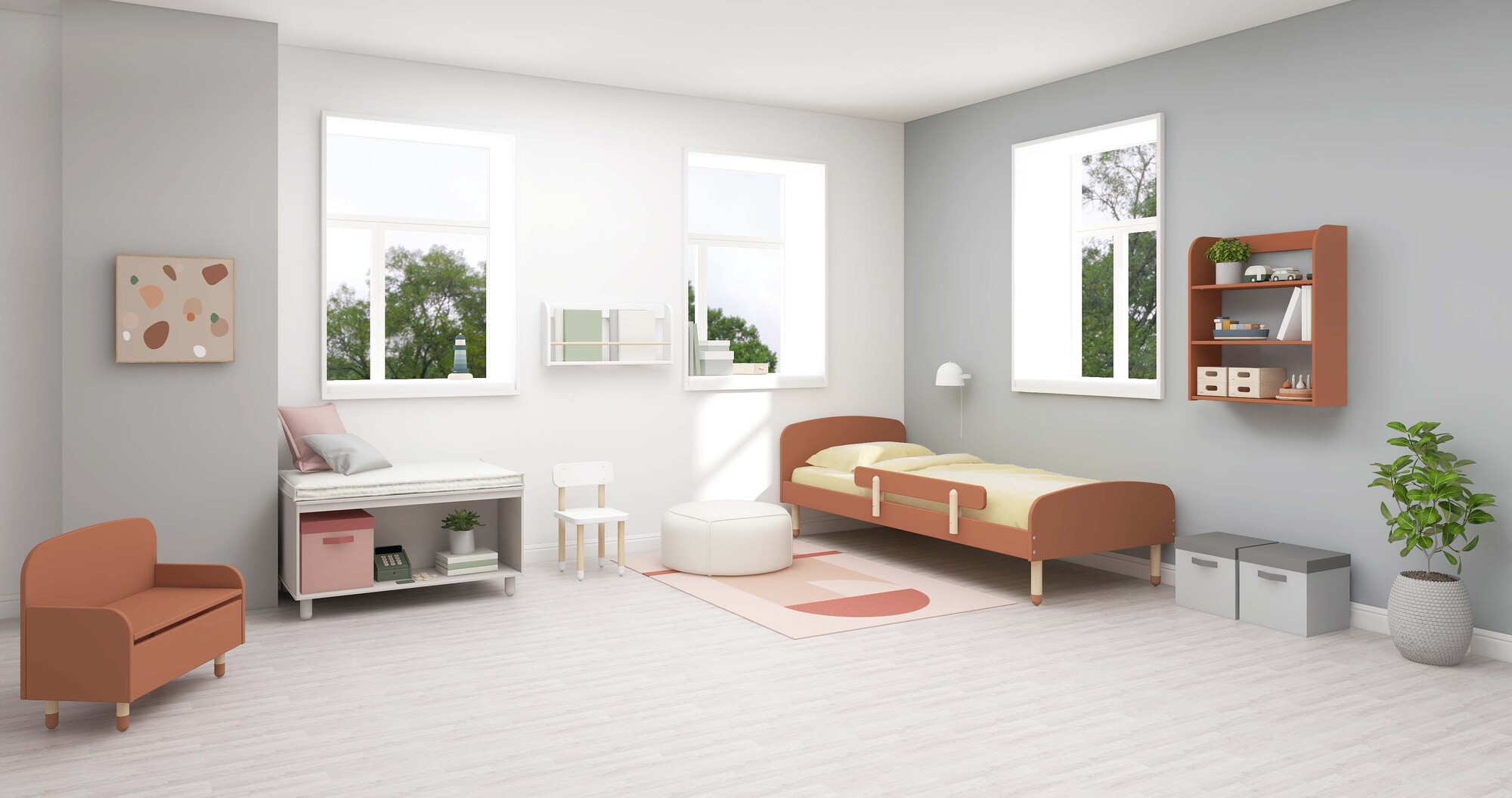 Dots Kinderstuhl Eschenholz Weiß 2