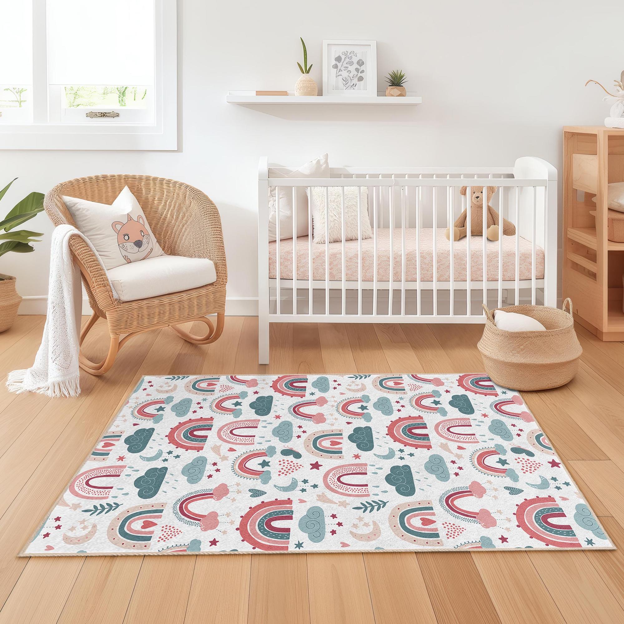 Einhorn Kinderteppich Rosa 120x180cm 3