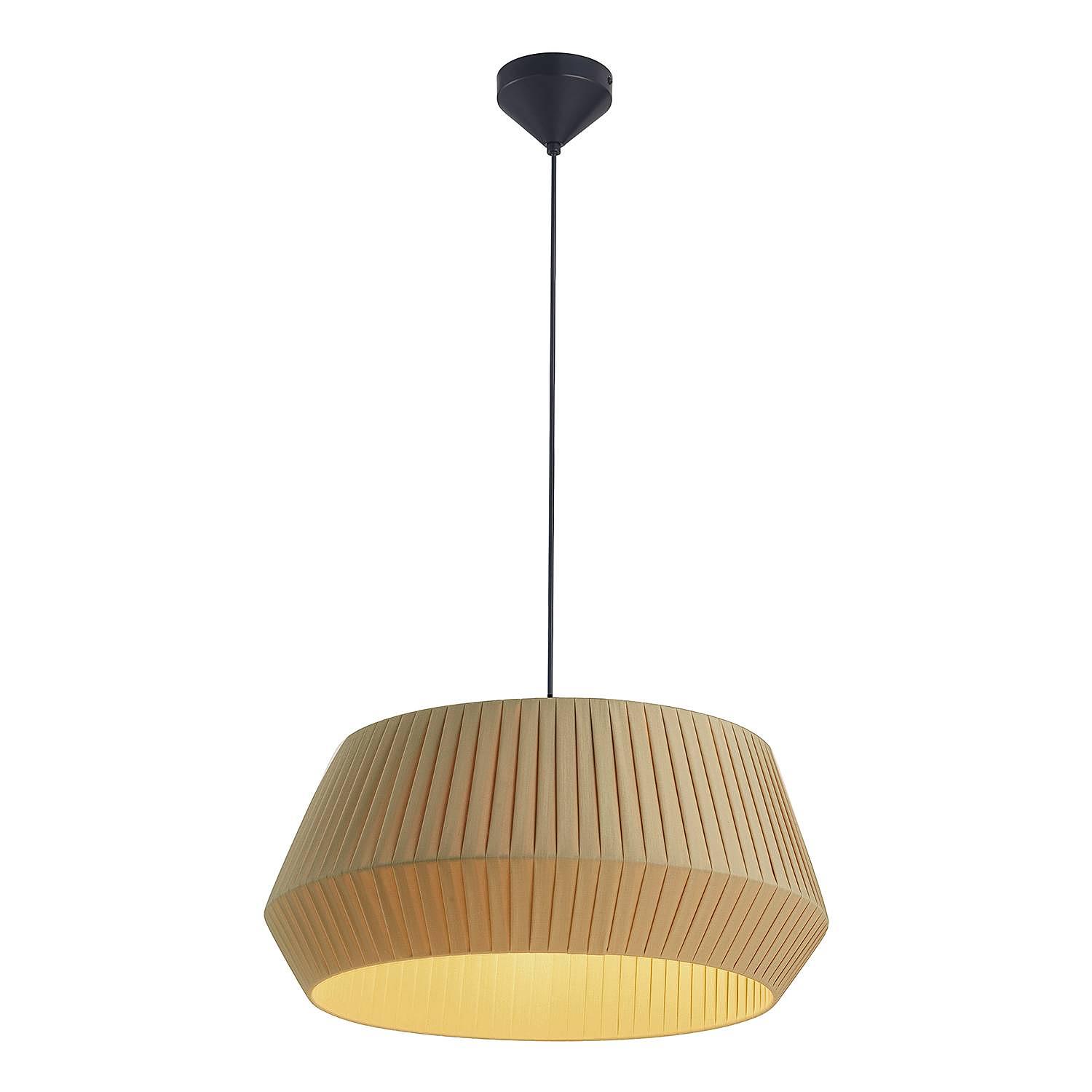 Pendelleuchte Dicte I Baumwolle Stahl Beige 4