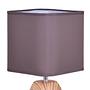Table lamp Dorian Cotton fabric Ceramic Brown 1