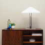 Table lamp Plastic Metal White 1970s 1