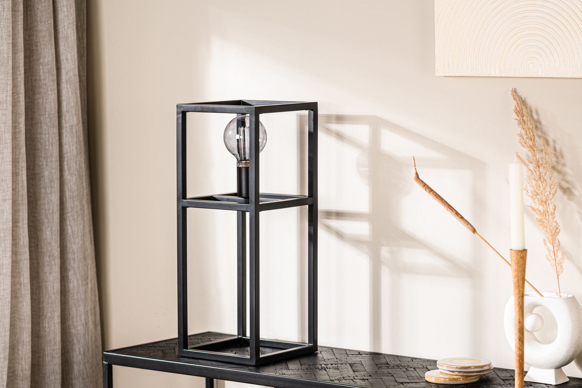 Table lamp steel black 0