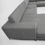 Tyme Sofa Landscape with Chaise Lounge Fine Fabric Slate Grey 3