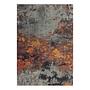 Kurzflorteppich Blaze Fire Grau Rot 0