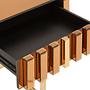 Shalimar Square Black Finish Basis-Beistelltisch
 1