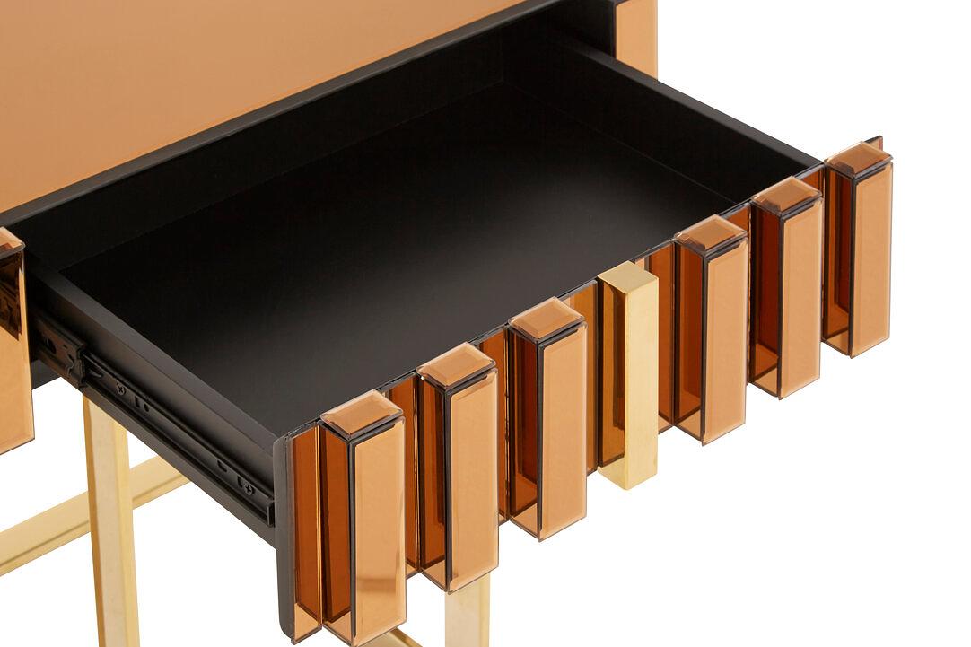 Shalimar Square Black Finish Basis-Beistelltisch
 1