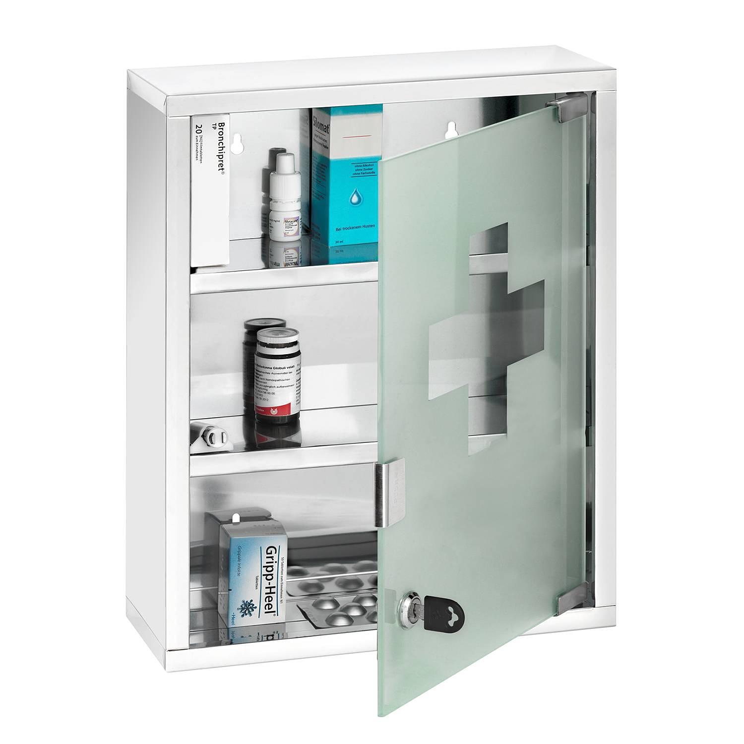 Broadwater Medicine Cabinet I Glass Silver 2