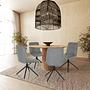 TARVISO I Dining chair Swivel Fabric Grey 3