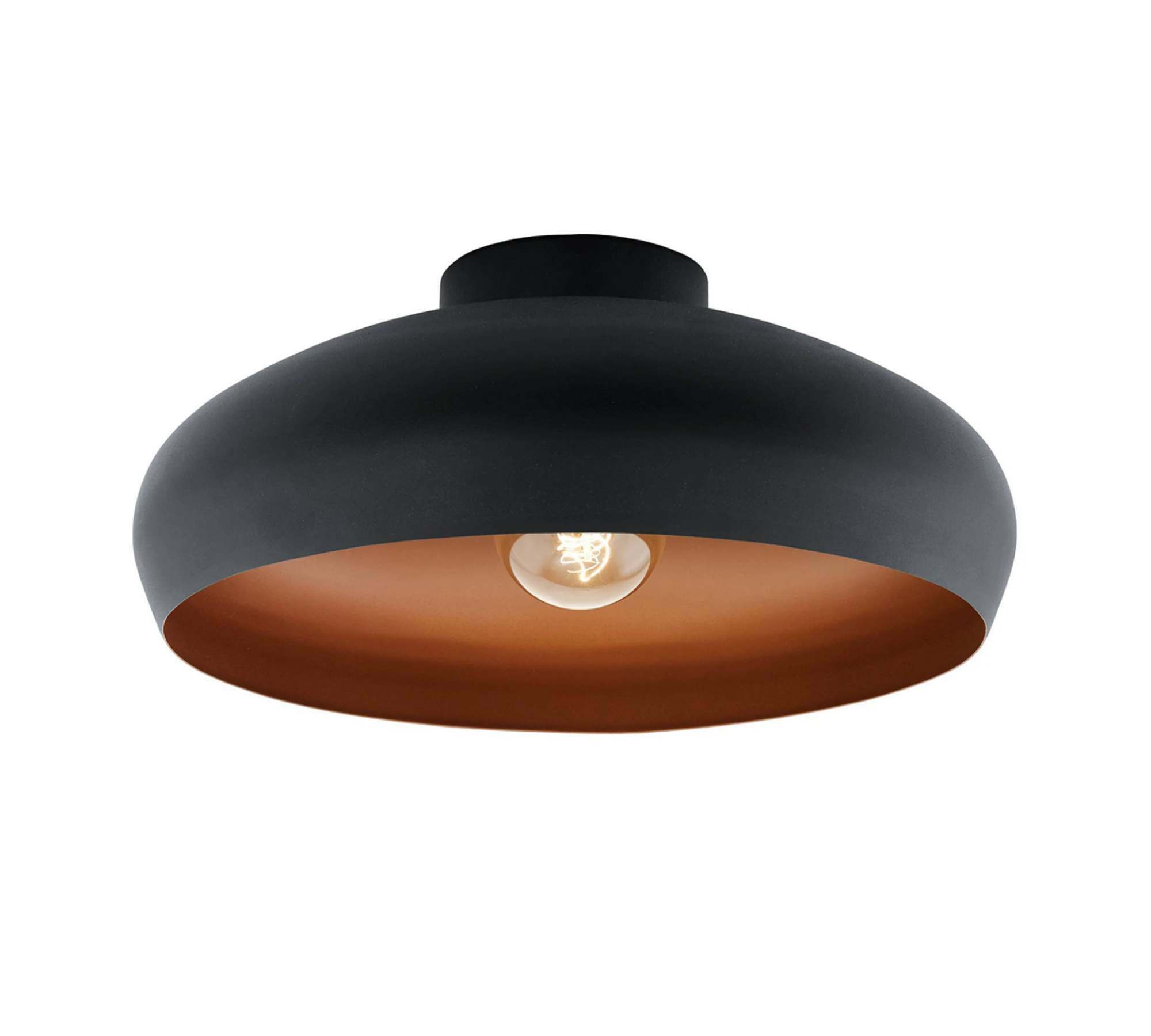 1-light ceiling light Steel Black 0