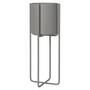 Kena Pflanzgefäß mit Gestell Steel Gray 55 x 22 cm 66018 1