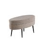 Otto Pouf Teddy Schwarz Beige  4