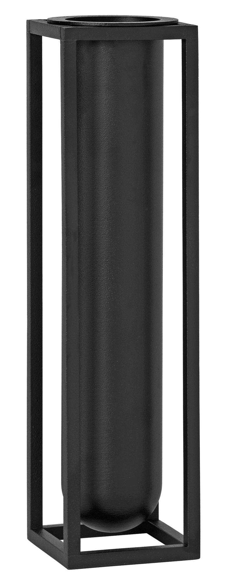 Kubus Vase Flora Schwarz 0