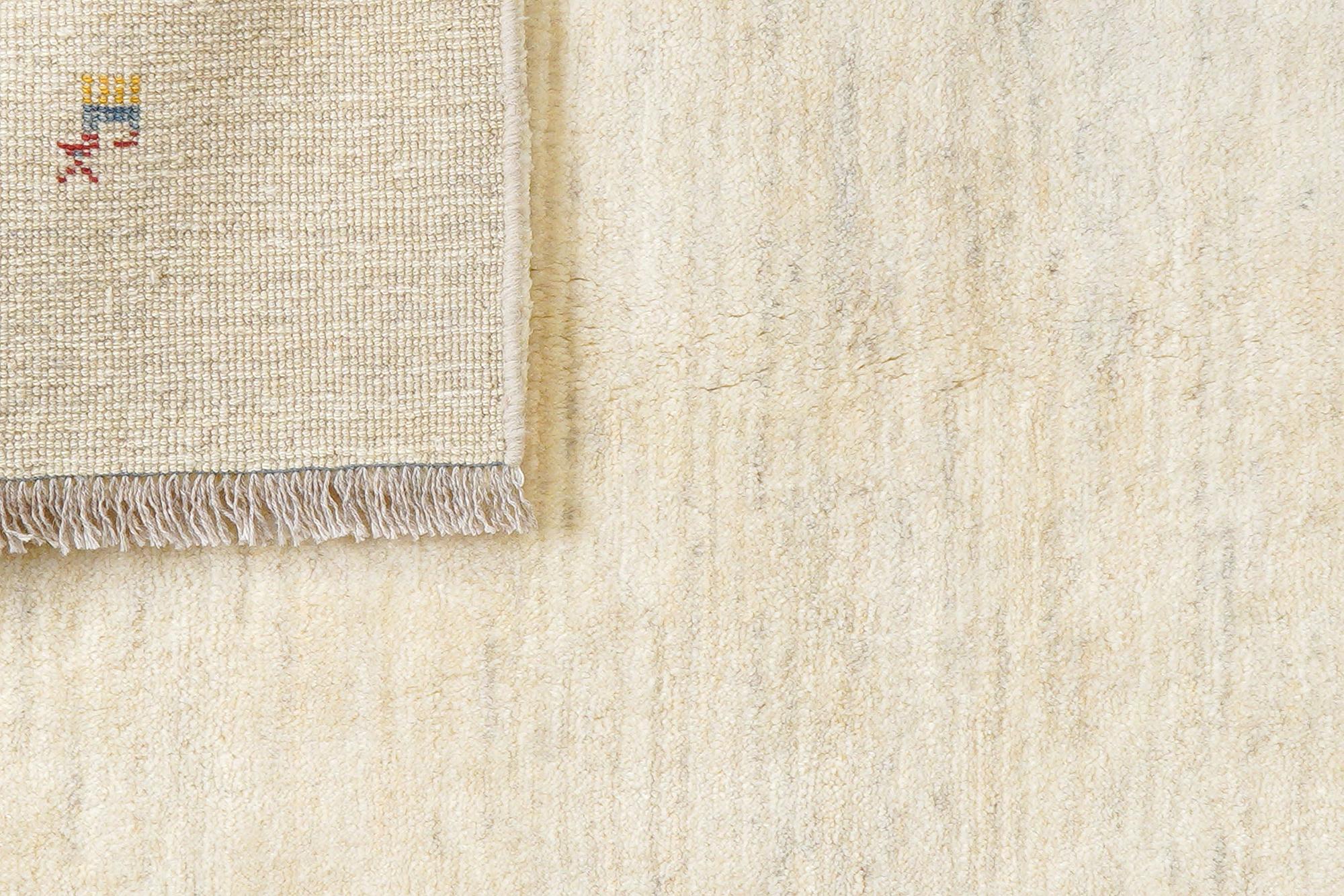 Rizbaf Gabbeh-Teppich Wolle Beige 5