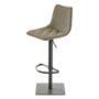 Bar stool artificial leather steel greige 0