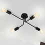 Ceiling light 4-flame iron black 1