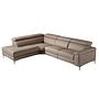 Chaise Relax-Sofa Left Leather Brown 0