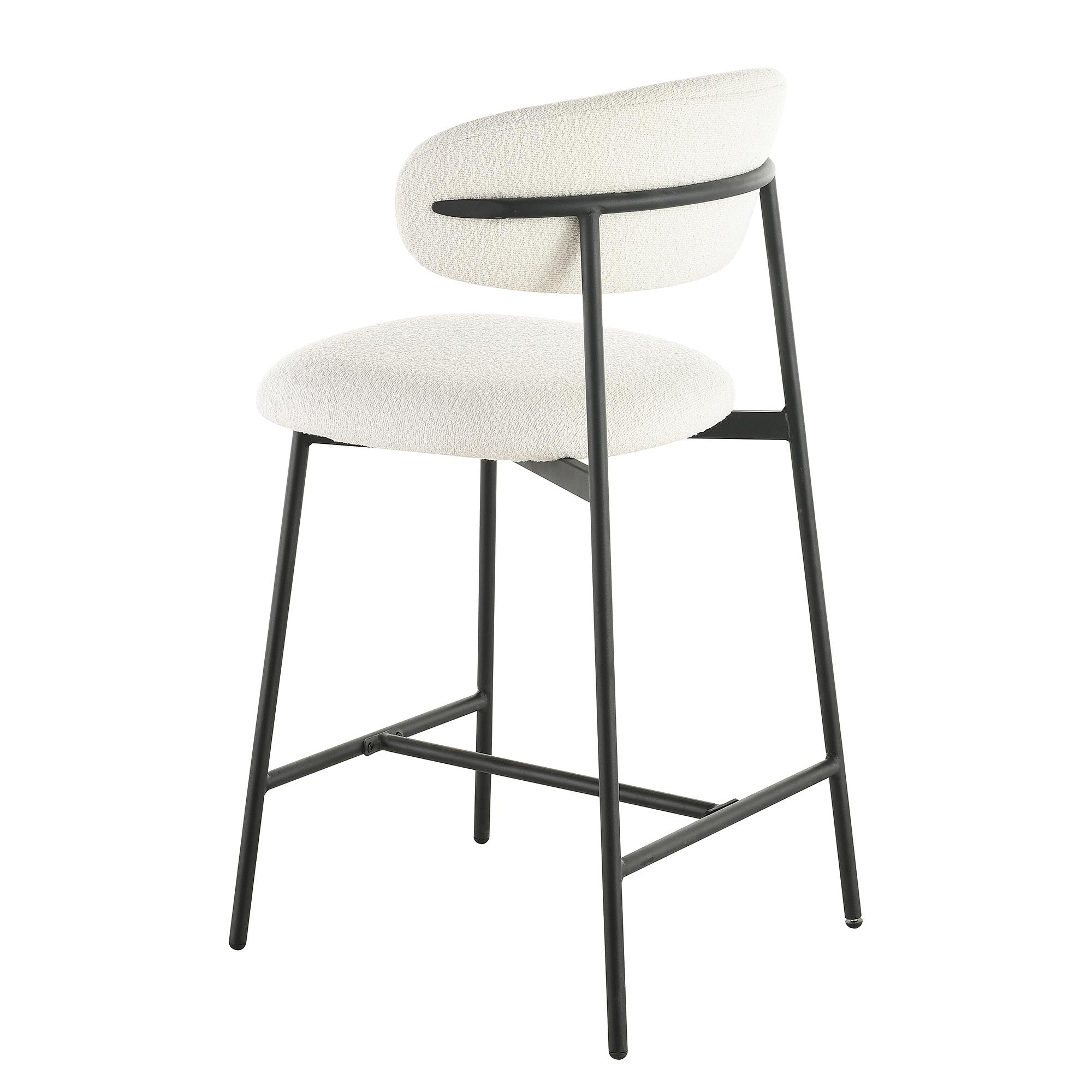 Bar stool ABETITO Set of 2 White 4