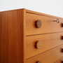 Vintage chest of drawers wood brown 1960s 9
