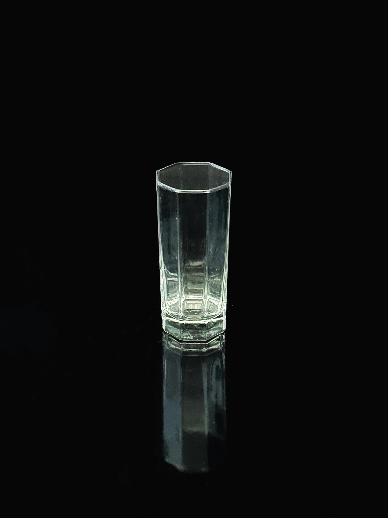 6x Vintage water glass France 1980s 1