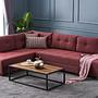 Manama Corner Sofa Bed Left - Claret Red 1