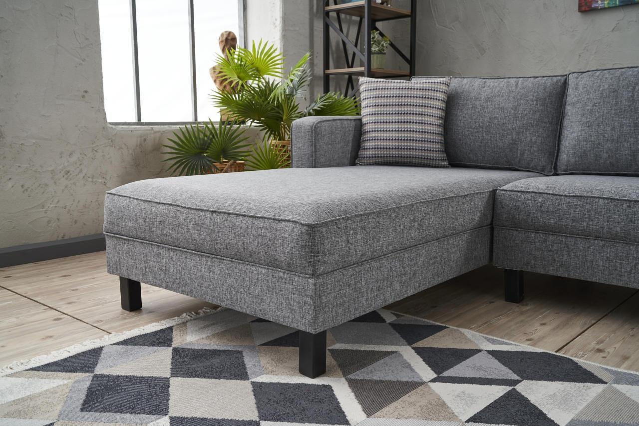 Kale Sofa Chaise Lounge Left Grey 3