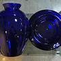 Vase-Aschenbecher 2er Set kobaltblau 1990er Jahre 2