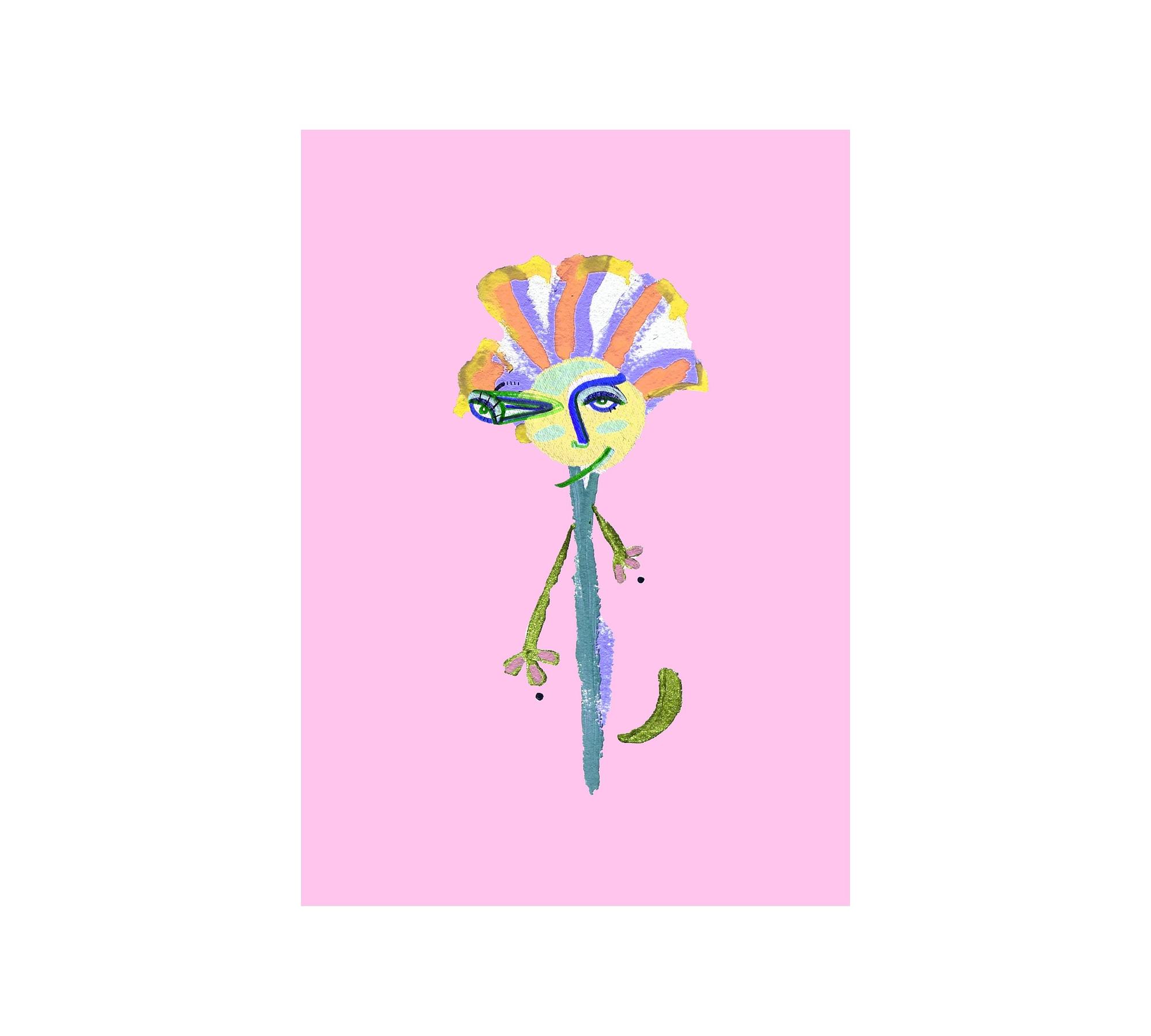 Clementina's Pink Art Print 1