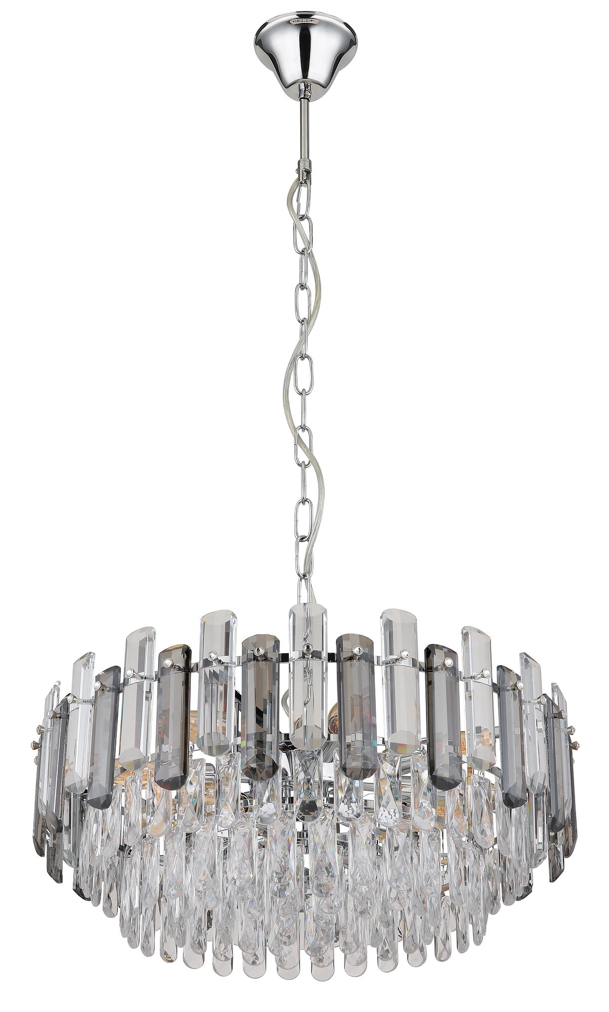 Orgina Kronleuchter 12-Flammig Rauchglas Silber 4