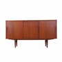 Vintage Highboard Teakholz Braun 1960er Jahre 0