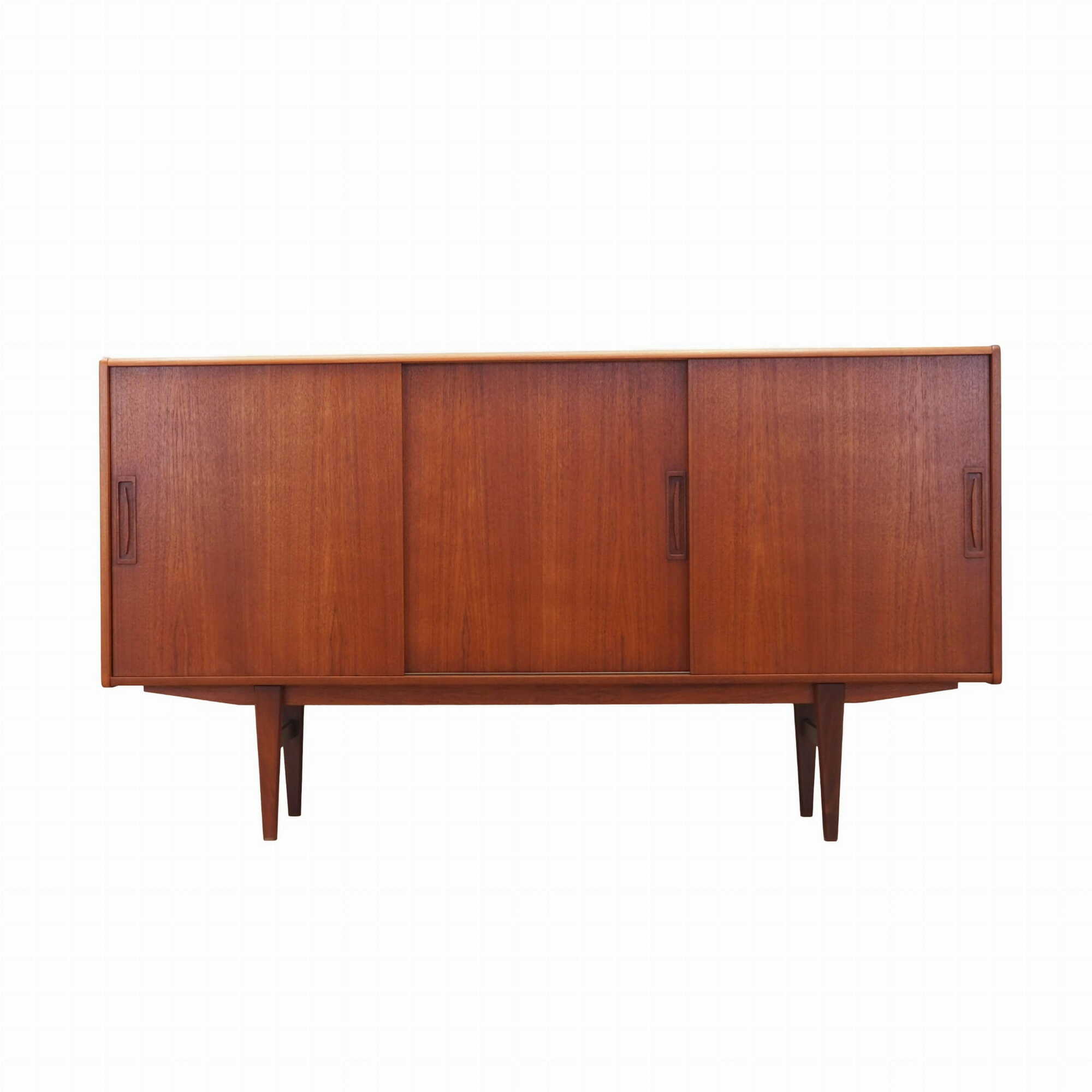 Vintage Highboard Teakholz Braun 1960er Jahre 0