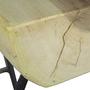 Rechteckiger Hocker Holz Metall 4
