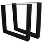 2x Modell U Tischbein Metall Schwarz 1