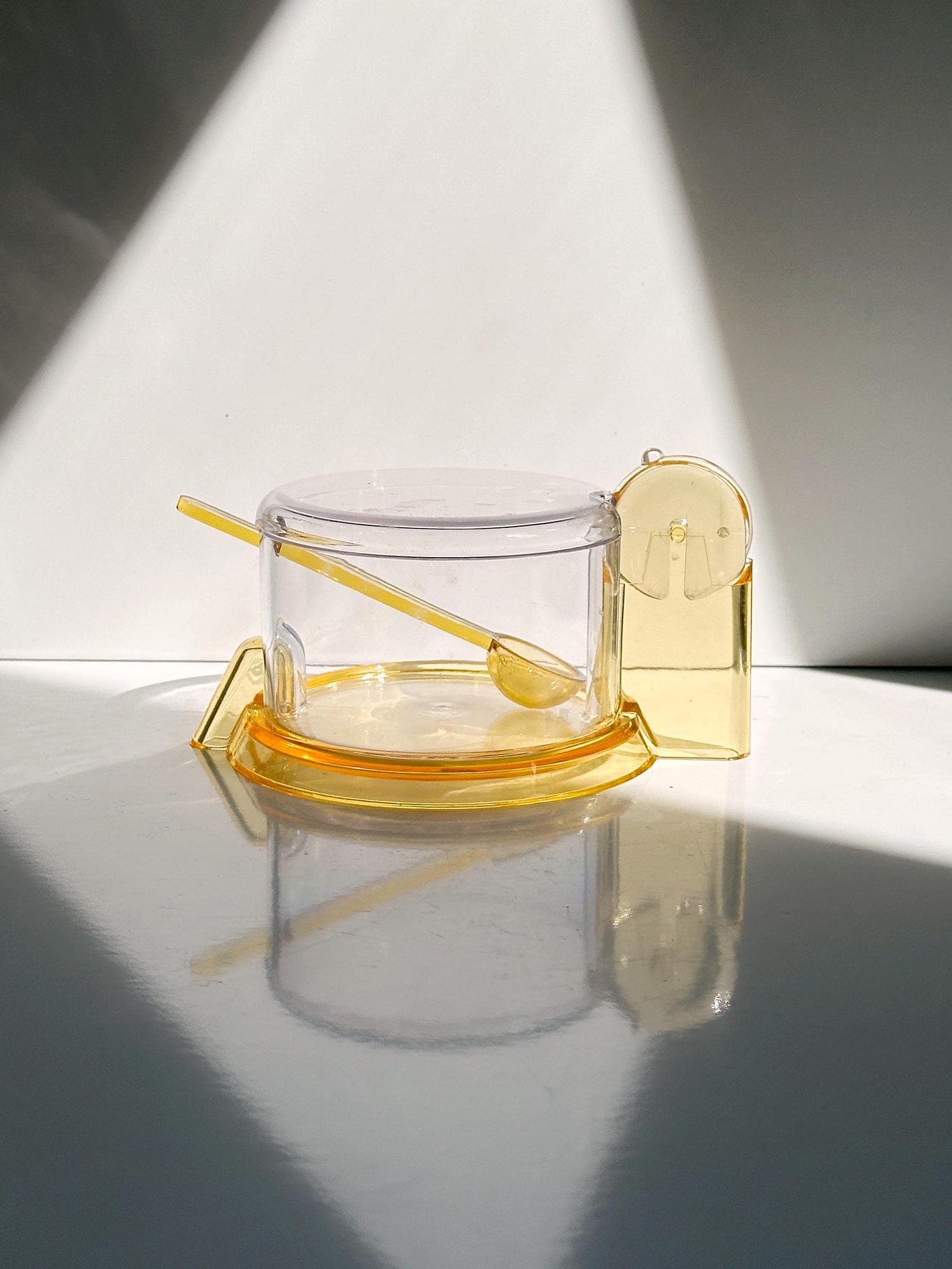 Vintage Special Tin Set Plastic Yellow 1980s 2