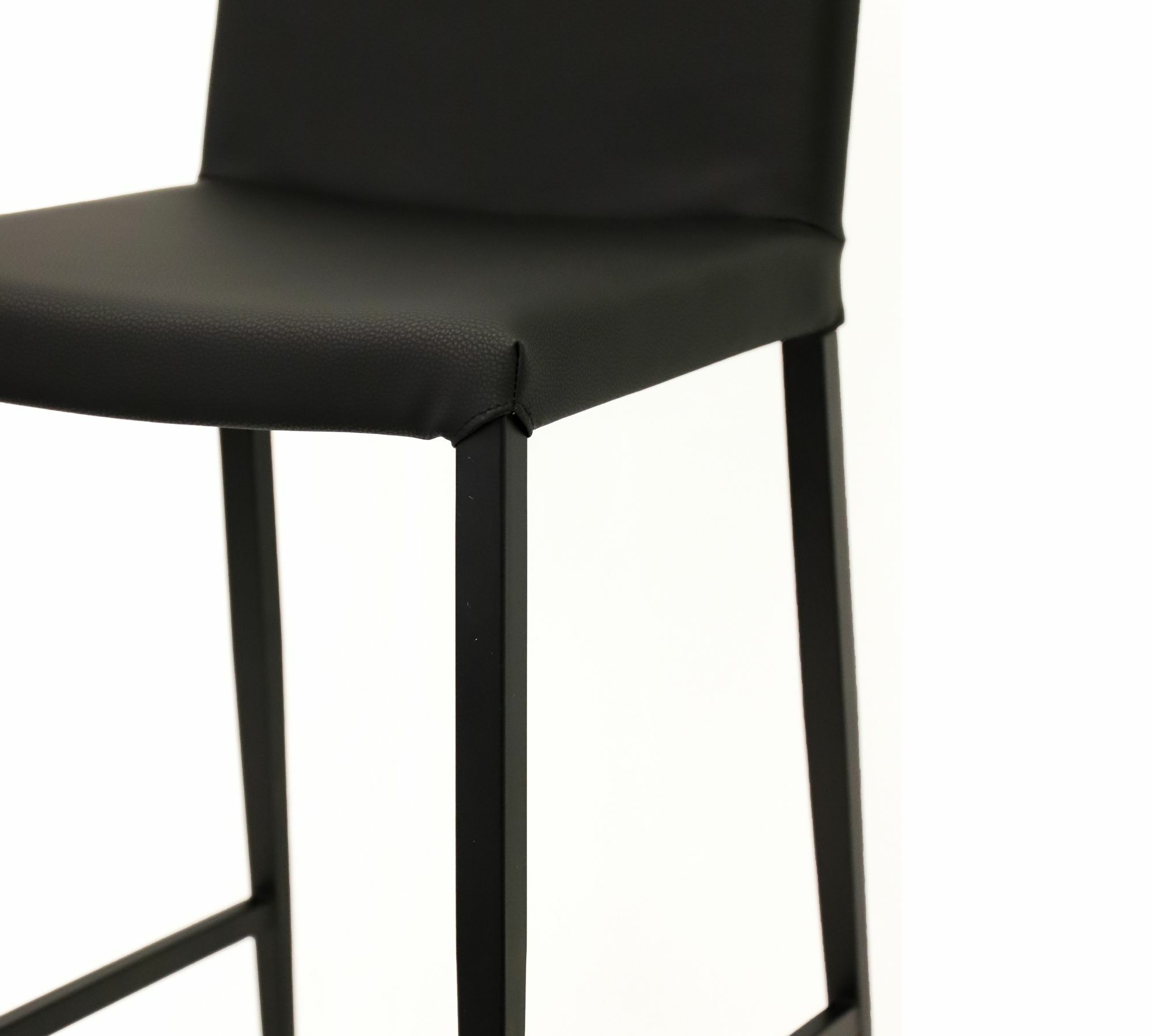 Miss Stool Barstuhl Kunstleder Metall Schwarz 1