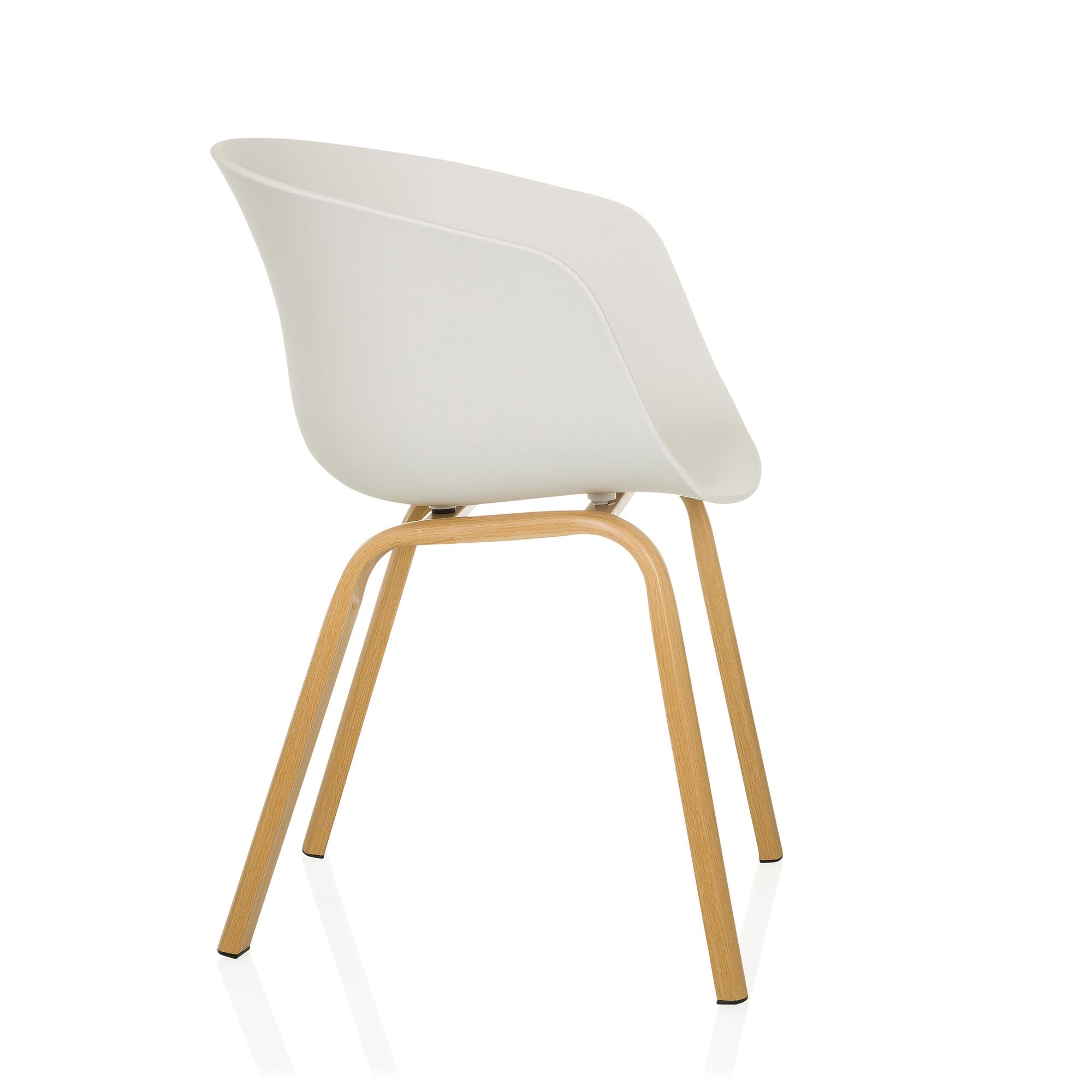 Dining chair / Shell chair OSLO W plastic white hjh Wohnen 5