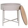 Sisco Beistelltisch Stahl Beige Ø40cm 1