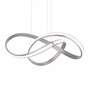 LED-Pendelleuchte 1-flammig Glas Metall Silber 1