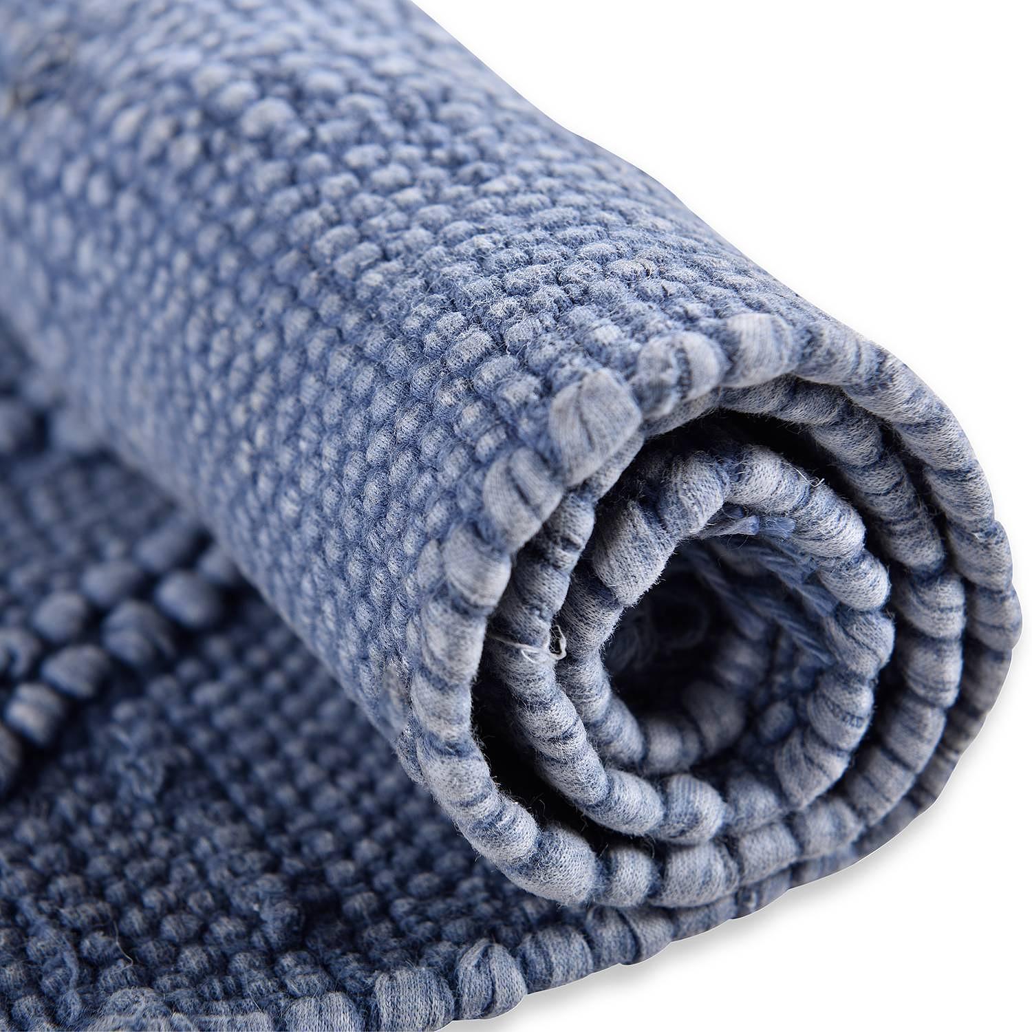 Badteppich Baumwolle Blau 70 x 120 cm 3