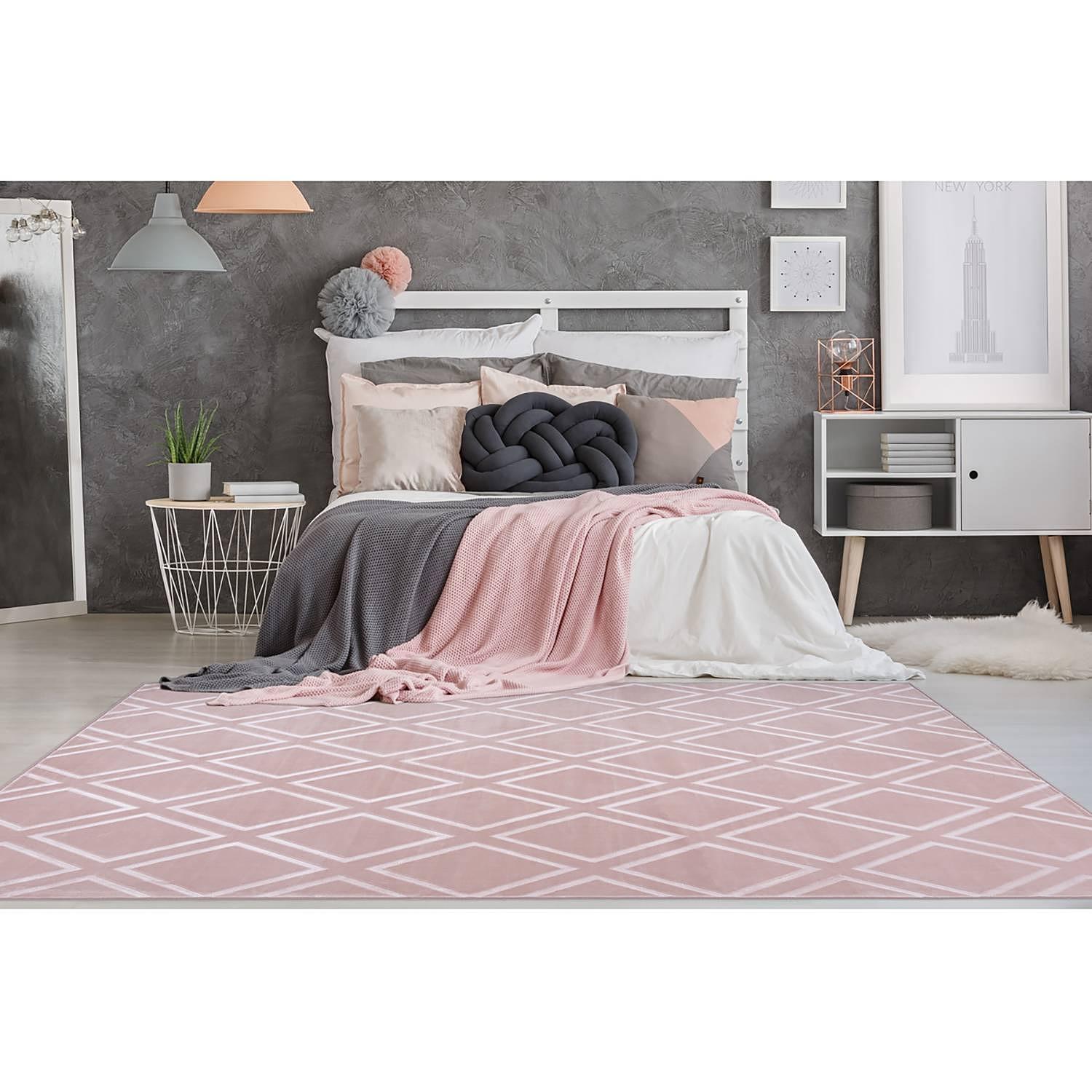 Short pile carpet Monroe 300 Pink 2