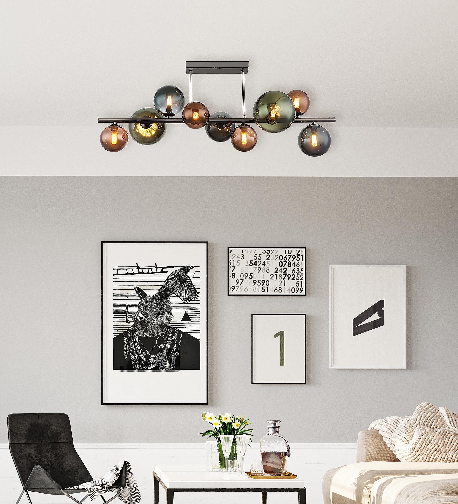 Riha Typ J LED-Deckenleuchte Farbglas Mehrfarbig 2