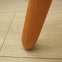 Vintage stool wood brown 1950s 11