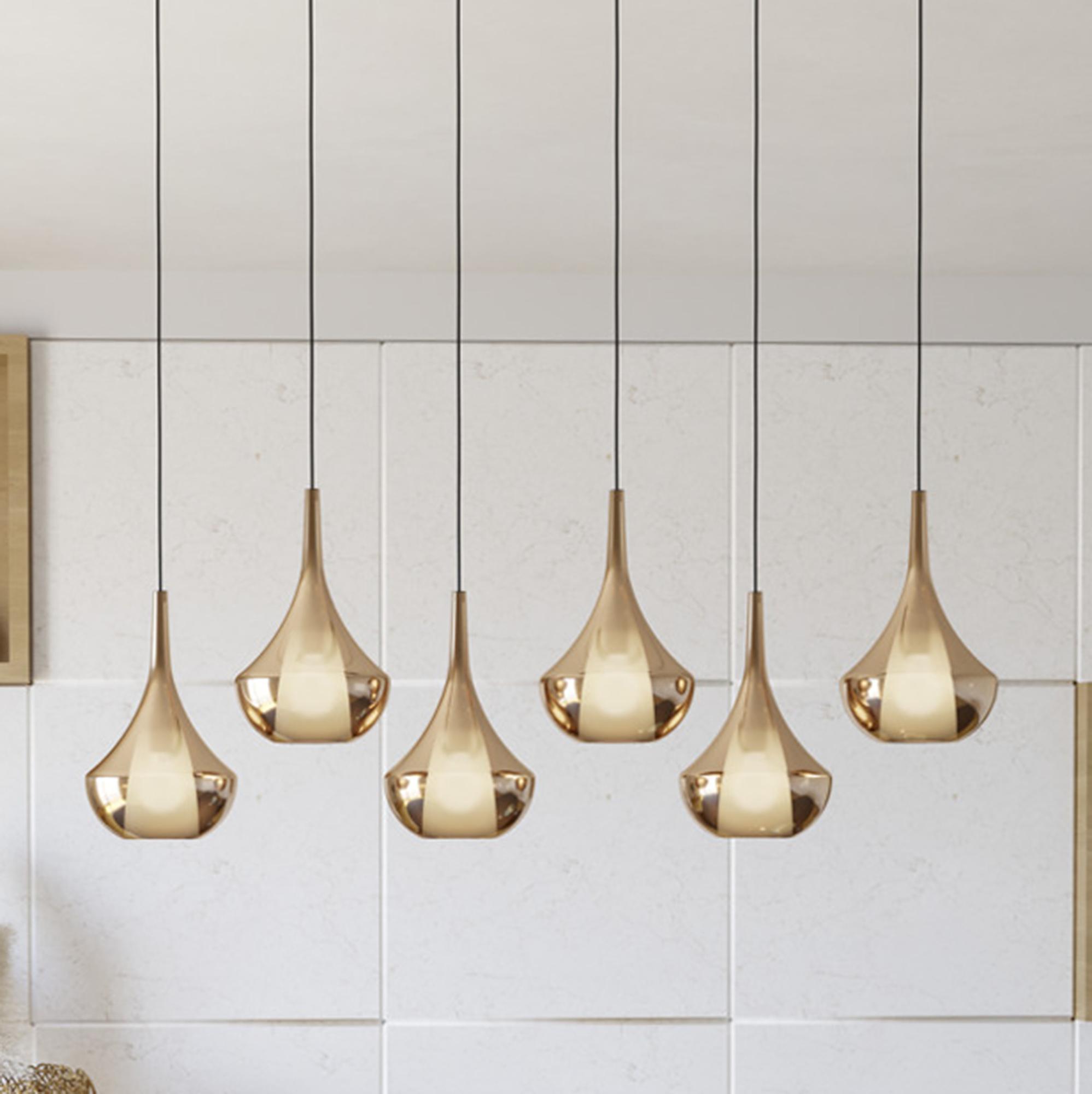 Pendant light Almoster Type B 6-Light Steel Black Copper 0